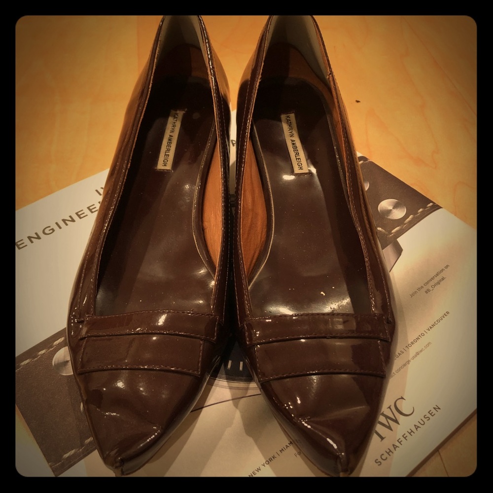 Kathryn Amberleigh Patent Leather Kitten Heels
